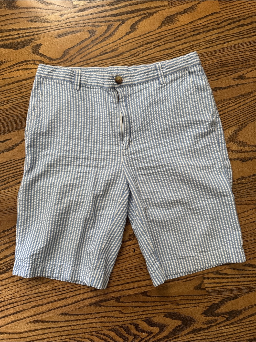 Vineyard Vines Light Blue Seersucker Shorts - boys, summer, preppy, classic